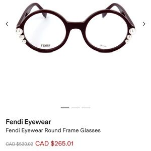 Fendi pearl eyewear